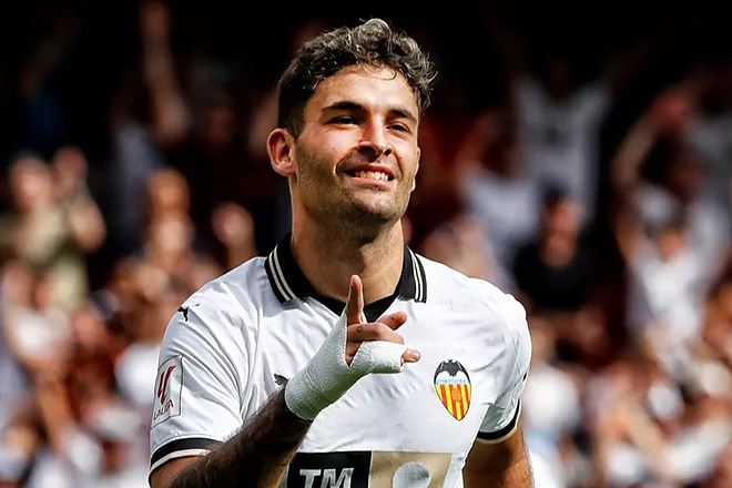 Hugo Duro fue el primer jugador de Valencia en ganar el premio Matchday 5 Decisive Player