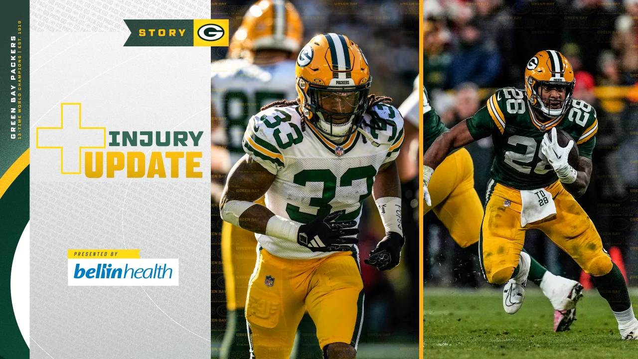 Aaron Jones and AJ Dillon are among seven Packers running backs listed as questionable for Sunday | Week 15 Injury Report