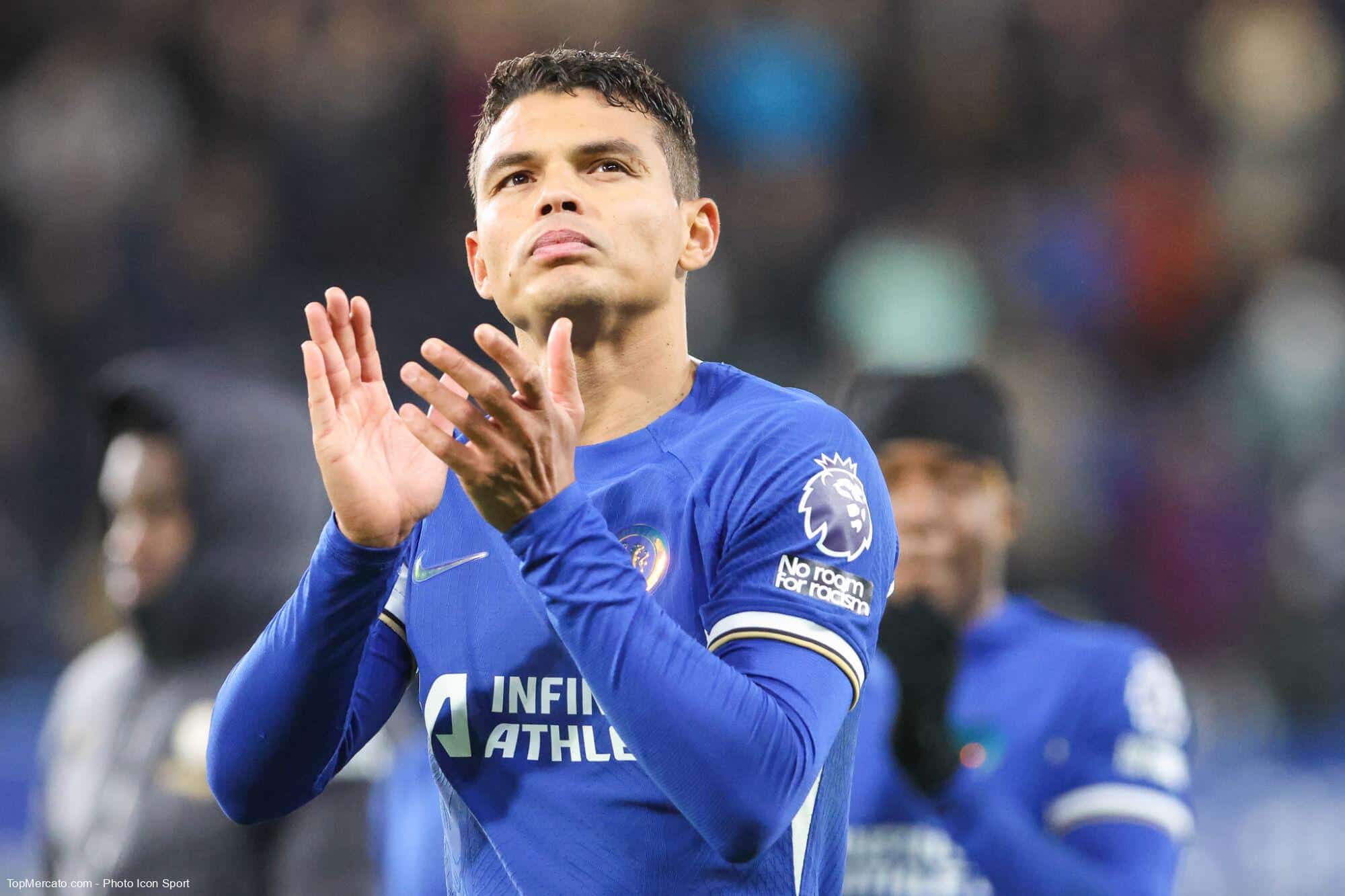 “He’s never happy,” says Pochettino of Chelsea’s Thiago Silva