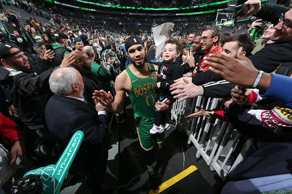 Boston Celtics  Tatum Sharers  Special Moment with son, Deuce, After Winning……..